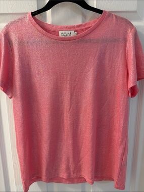 Molly Bracken Pink Shimmer Short-Sleeve Tee